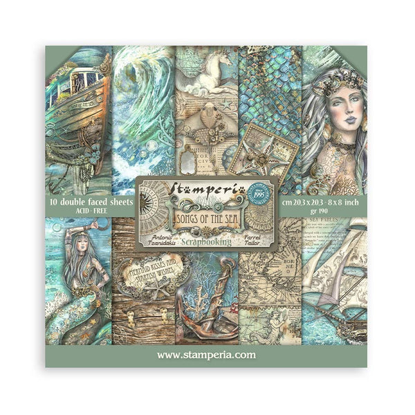 Stamperia 8x8 Paper Pad - Songs of the Sea