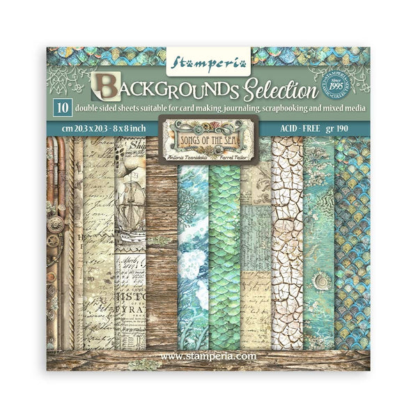 Stamperia 8x8 Backgrounds - Songs of the Sea