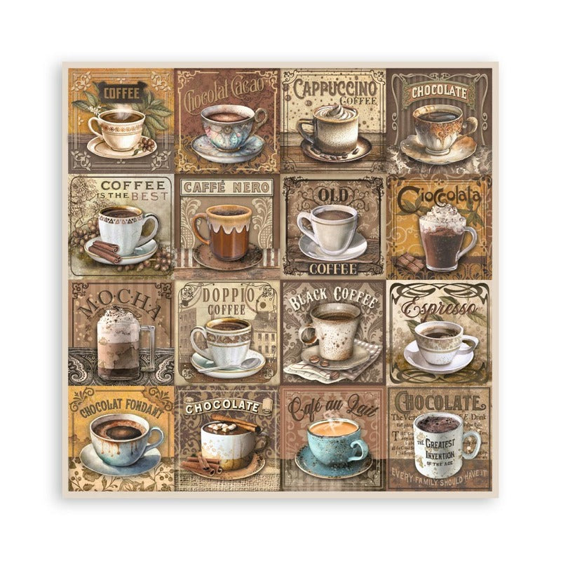 Stamperia Coffee and Chocolate - 8x8 Maxi Pack