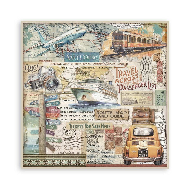 Stamperia - 8x8 Maxi Paper Pack - Art of Travelling