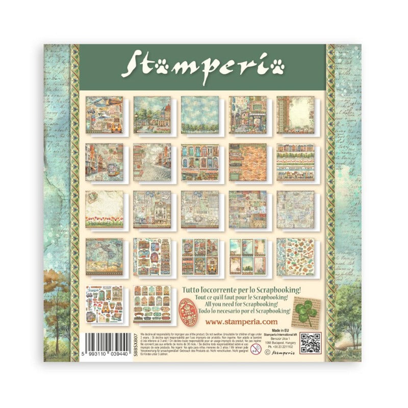 Stamperia - 8x8 Maxi Paper Pack - Art of Travelling