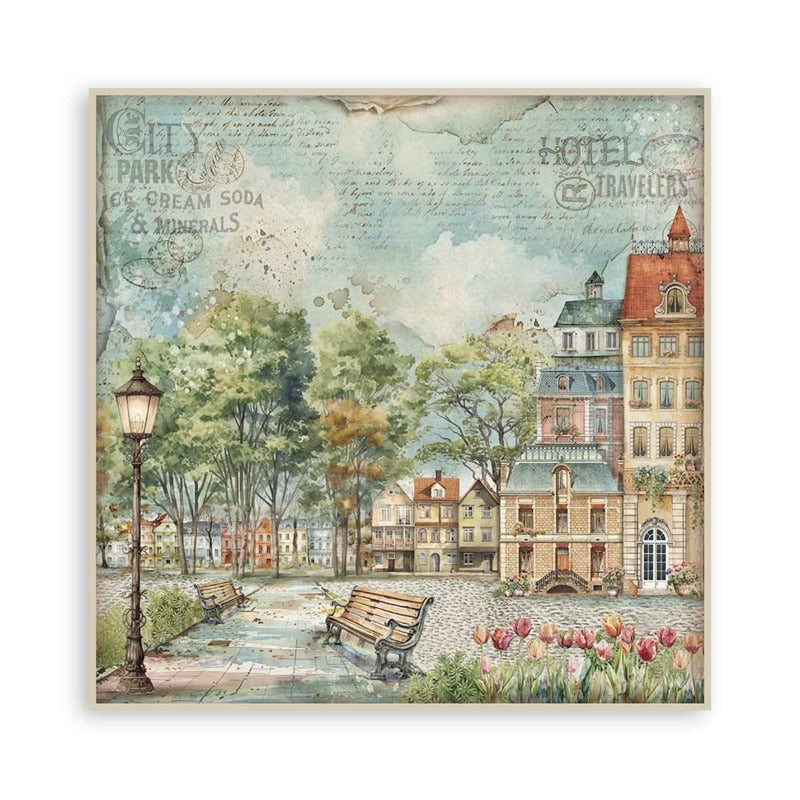 Stamperia - 8x8 Maxi Paper Pack - Art of Travelling