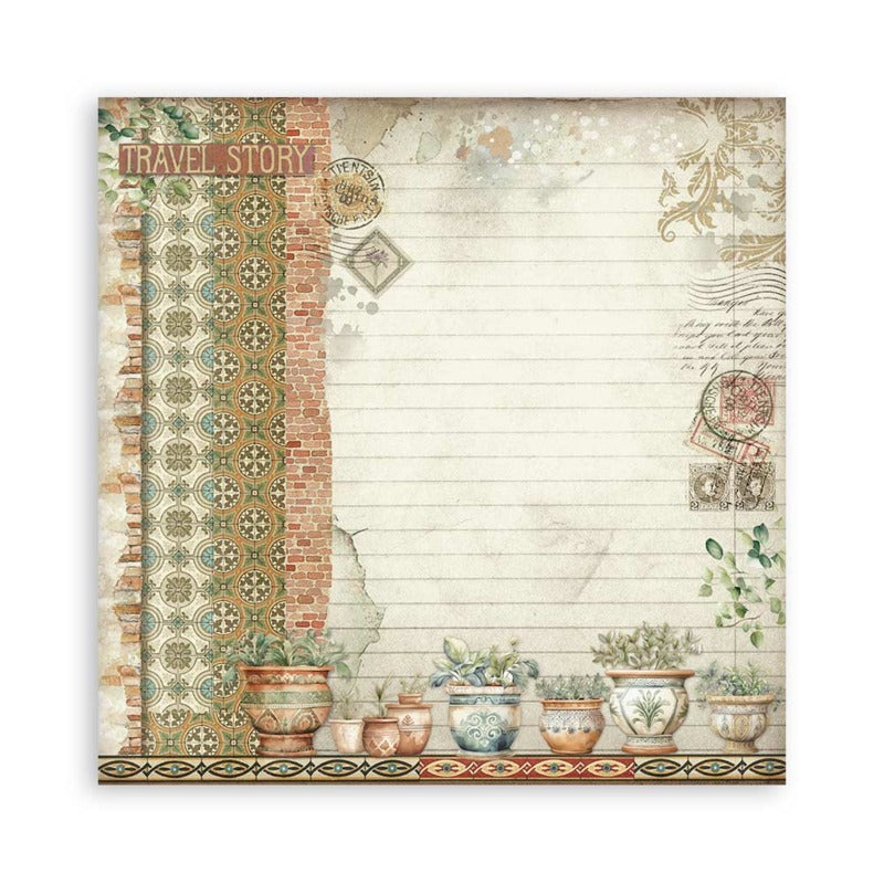 Stamperia - 8x8 Maxi Paper Pack - Art of Travelling