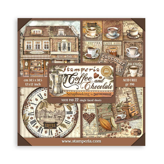 Stamperia Coffee and Chocolate - 12x12 Maxi Pack