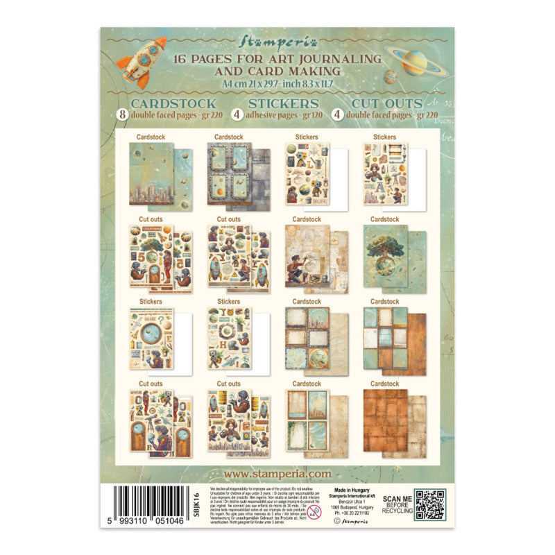Stamperia A New Beginning - Junk Journal Backgrounds + Stickers + Cut Outs