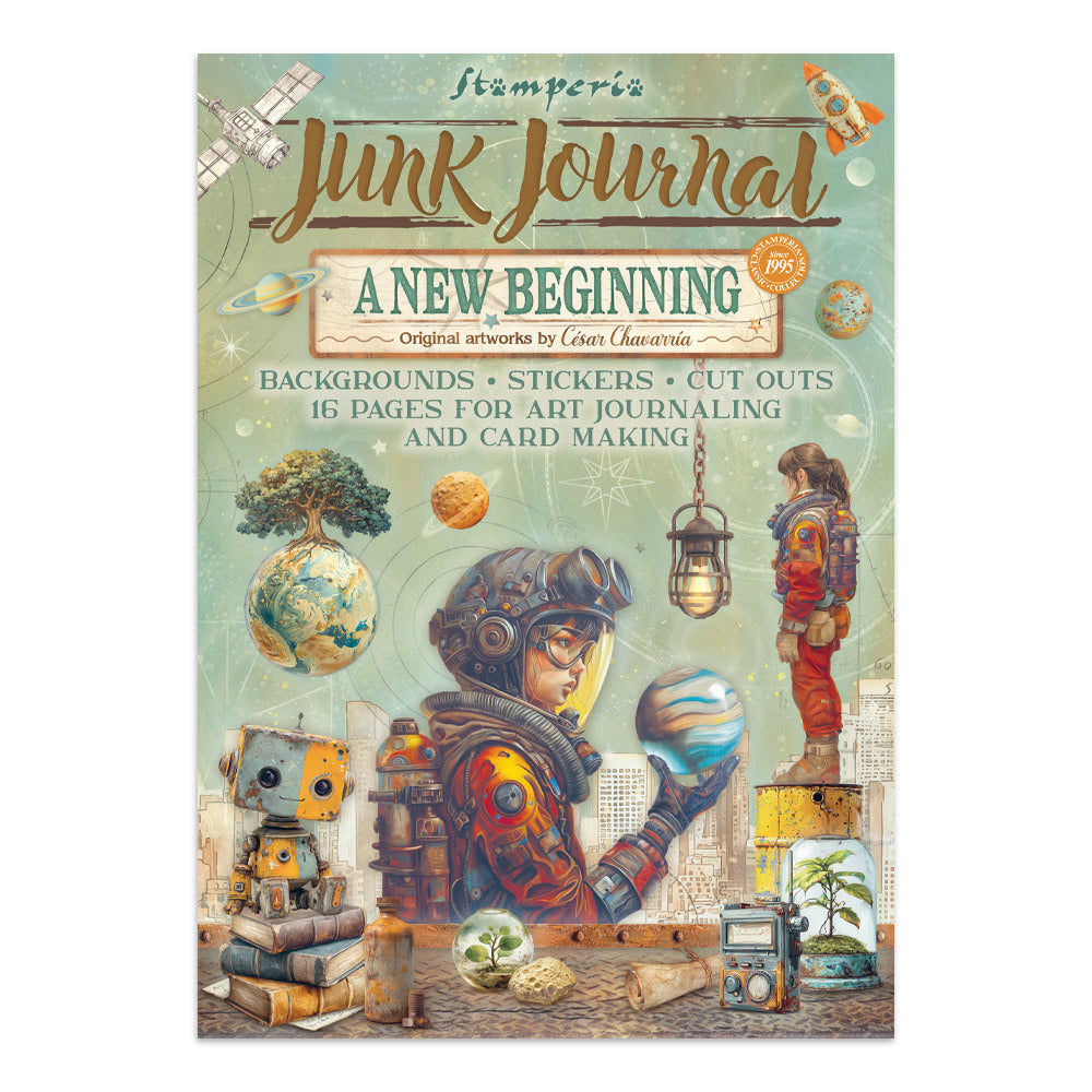 Stamperia A New Beginning - Junk Journal Backgrounds + Stickers + Cut Outs