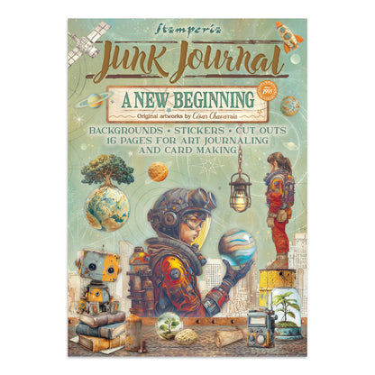 Stamperia A New Beginning - Junk Journal Backgrounds + Stickers + Cut Outs