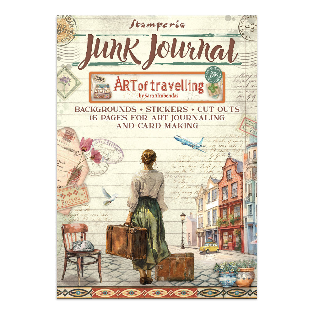 Stamperia Art Of Travelling - Junk Journal Backgrounds, Stickers & Cut Outs