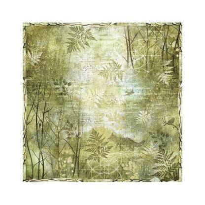 Stamperia - 12x12 Fabric Sheets - Forest