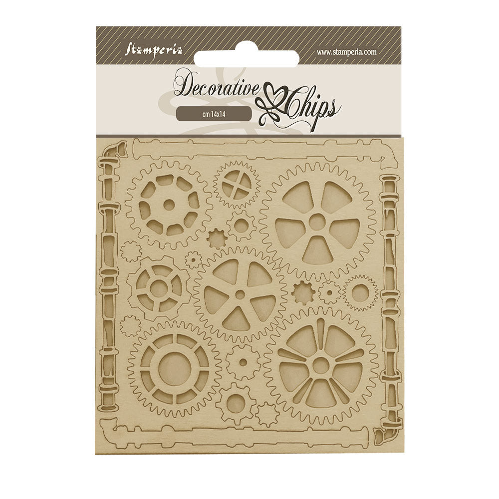 Stamperia - Songs of the Sea, Decorative Chips Pipes and Mechanisms