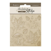 Stamperia Decorative Chips - Woodland, Mushrooms and Leaves