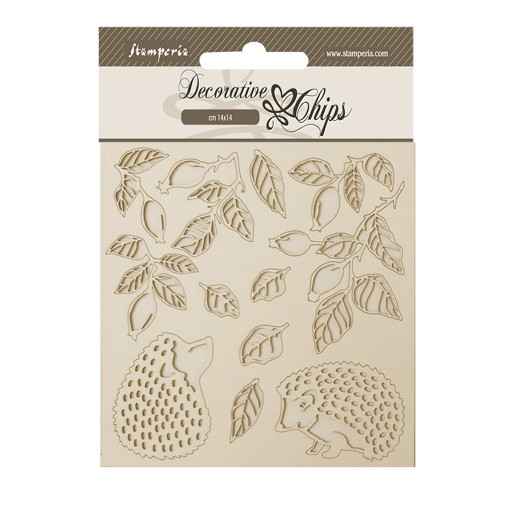 Stamperia Decorative Chips - Woodland, Hedgehog