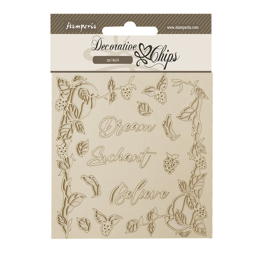 Stamperia Decorative Chips - Woodland, Dream