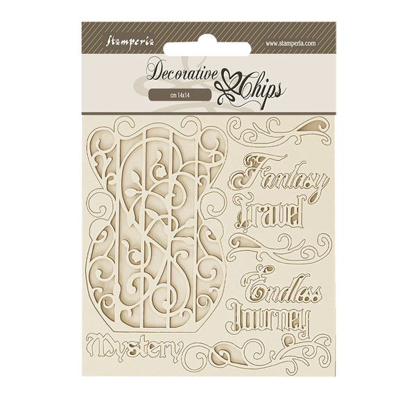 Stamperia - Decorative Chips - Sir Vagabond in Fantasy World - Fantasy Travel