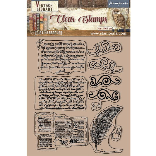 Stamperia - Vintage Library - Clear Stamp WTK172
