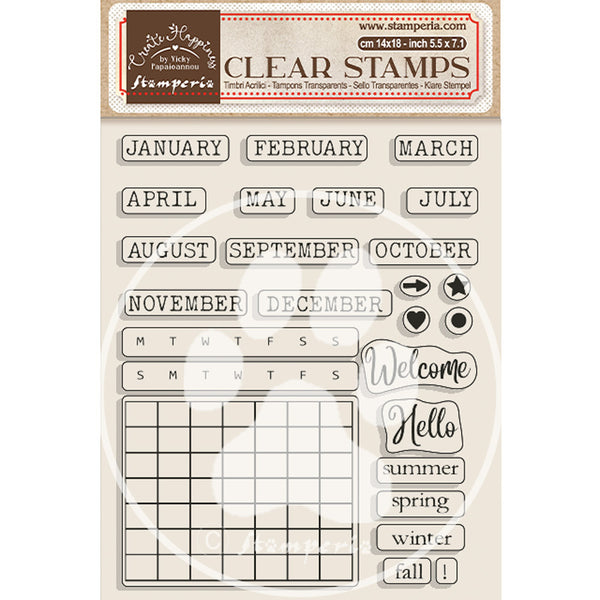 Create Happiness Clear Stamp, Calendar - Monthly