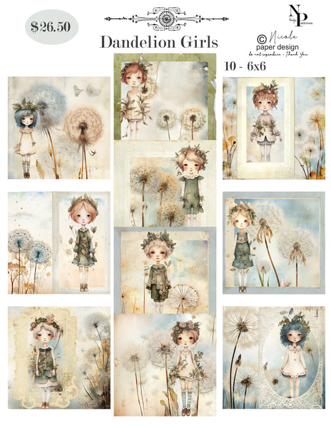 Project Page kits ~ Dandelion Girls ~ 6x6