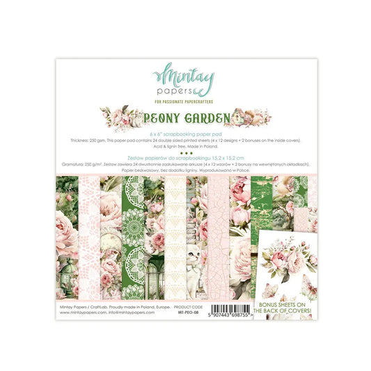 Mintay Papers - 6x6 Paper Pad - Peony Garden - Image #1