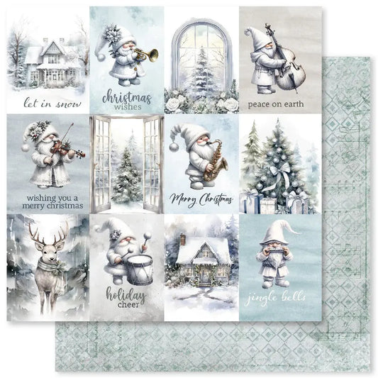 Paper Rose Studio - 12x12 Designer Paper - White Christmas - A - Image #1