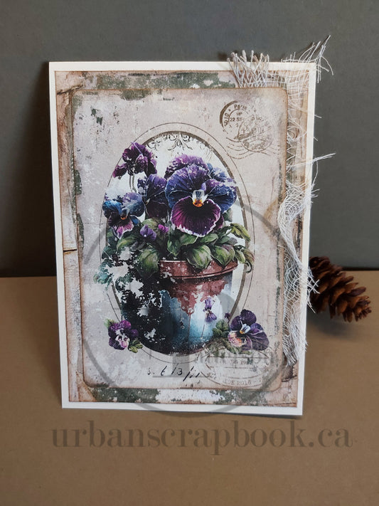 DIY Project ~Spring Pansy popup card