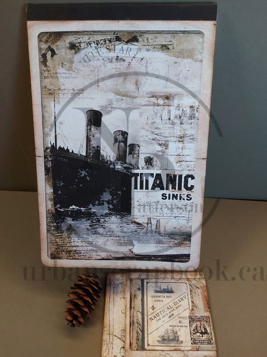 DIY Project ~Titanic composition book half size