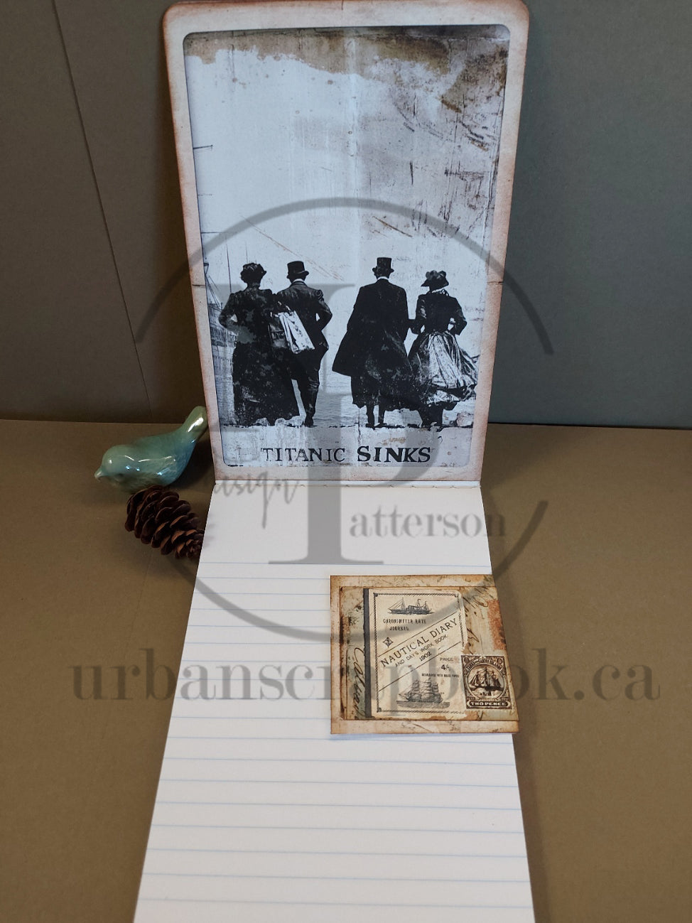 DIY Project ~Titanic composition book half size