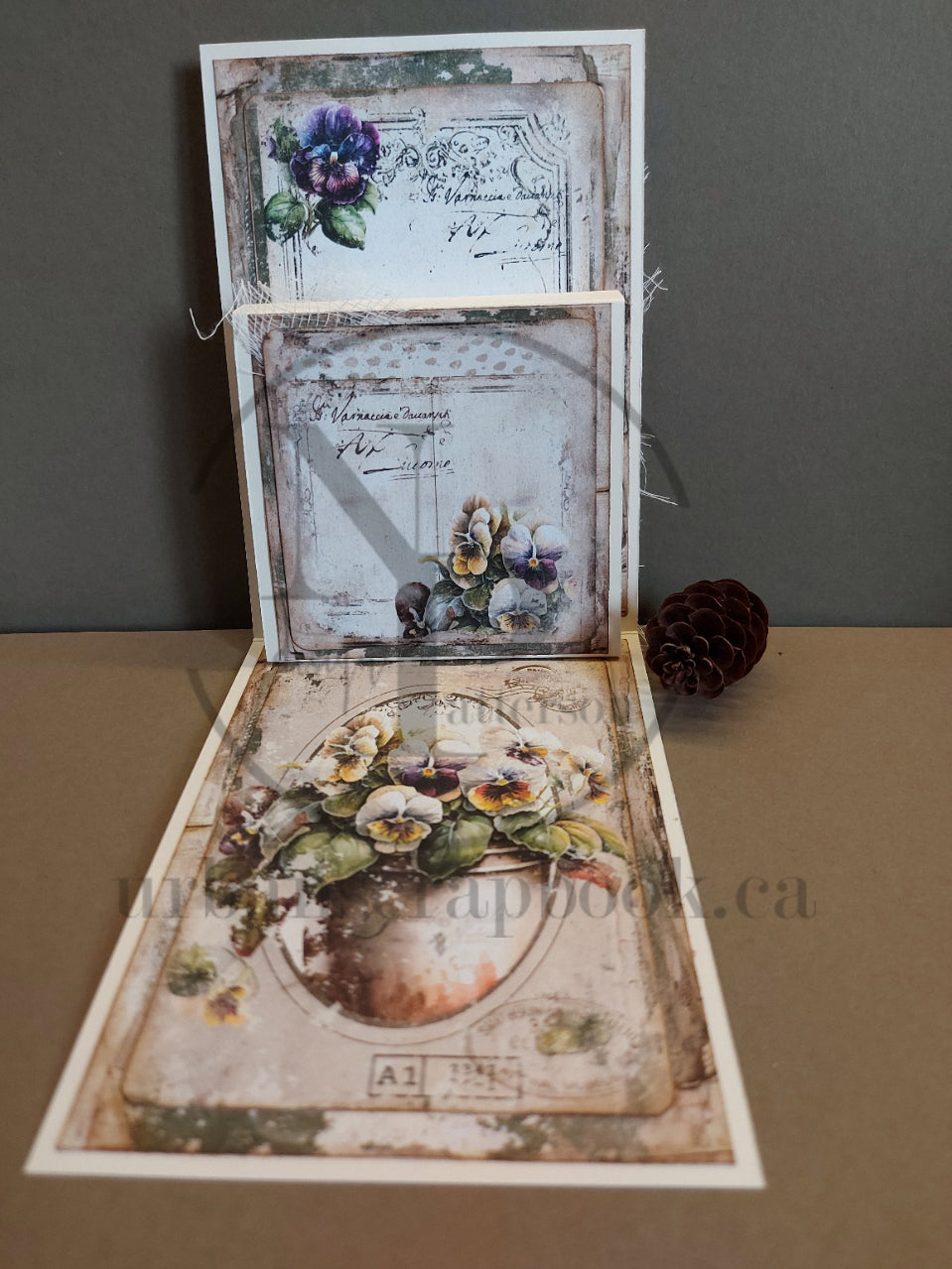 DIY Project ~ Spring Pansy popup card