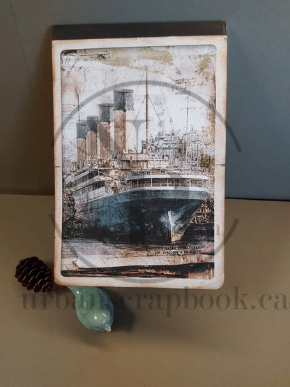 DIY Project ~Titanic composition book half size