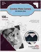 Scrapbook Adhesives Photo Corners - Black