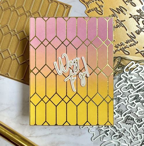 PinkFresh Studios - Hot Foil Plate - Stained Glass