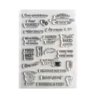 Elizabeth Crafts Designs - Clear Stamp - Good Food Good Mood CS296