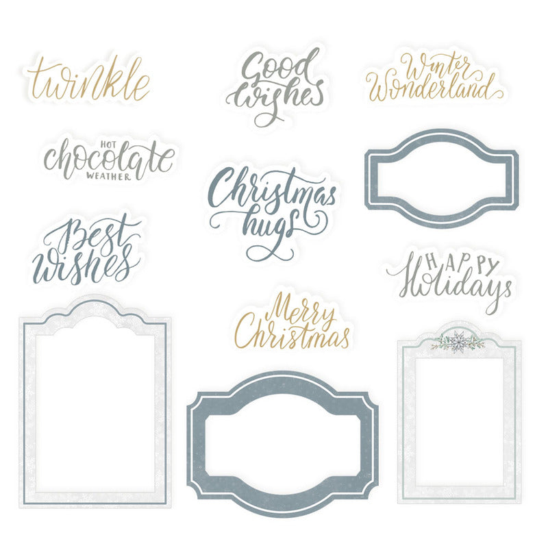 P13 - Ephemera Frames & Words - Christmas Charm