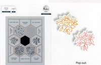 PinkFresh Studios - Die, Pop-Out Hexagon Floral Bunches