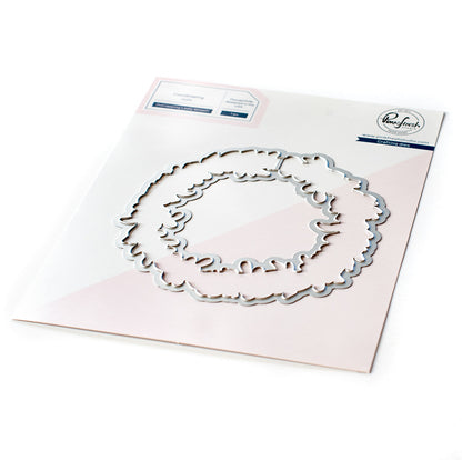 PinkFresh Studio - Overlapping Leafy Wreath Stencil & Die Set