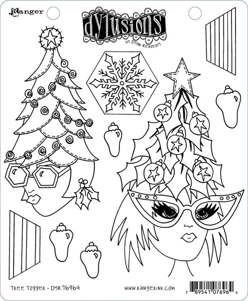 Dylusions Stamp - Tree Topper