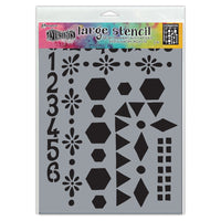 Dylusions Stencil - Number Frame - Large
