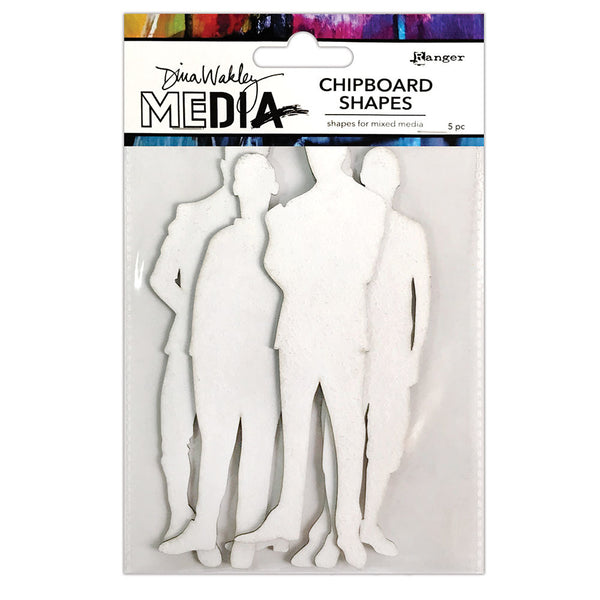 Dina Wakley Media - Chipboard Shapes - Men
