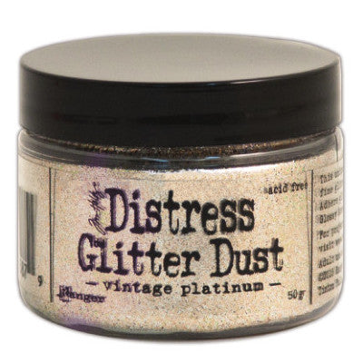 Ranger - Tim Holtz - Distress Glitter Dust - Vintage Platinum 3oz