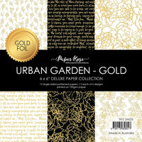 Paper Rose 6X6 Paper Collection, Urban Garden - Gold