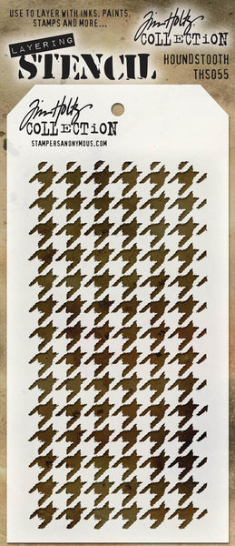 Stampers Anonymous - Tim Holtz - Layering Stencil - Houndstooth