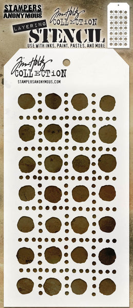 Stampers Anonymous - Tim Holtz- Layering Stencil - Dotted Line