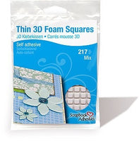 Scrapbook Adhesives THIN 3D, White Foam Squares Mix