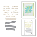 Spellbinders Glimmer Hot Foil Plate & Die, Spring into Glimmer - Sentiment Banner
