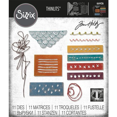 Sizzix - Tim Holtz Thinlits - Media Marks