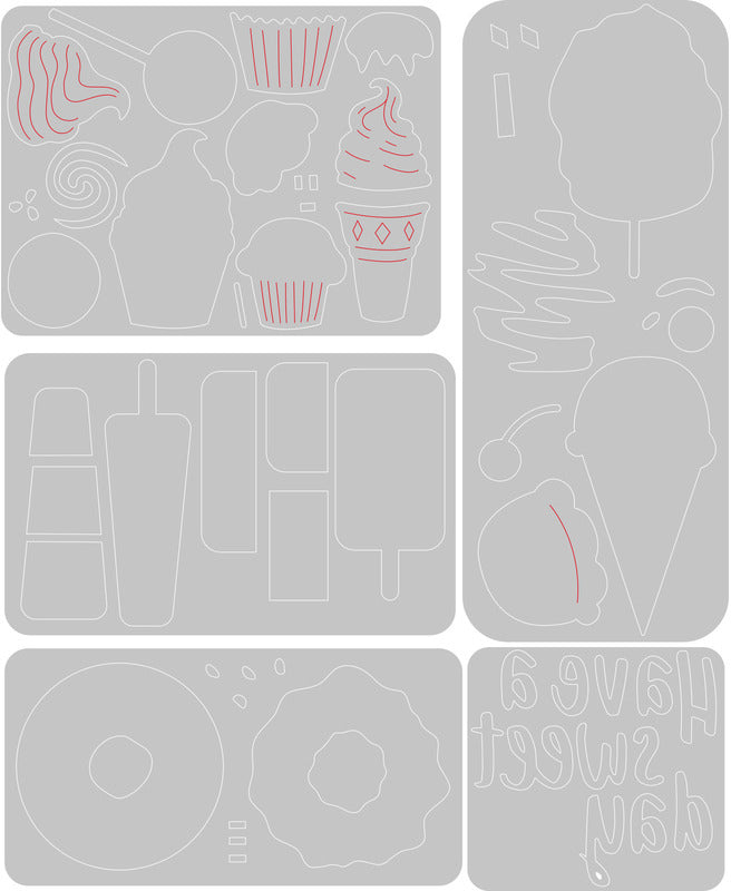 Sizzix - Thinlits Die Jessica Scott - Sweet Treats (5pk)