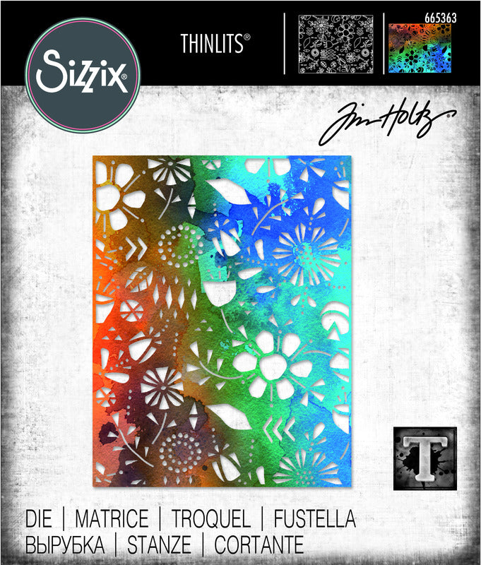 Sizzix - Tim Holtz Thinlits - Folk Flowers