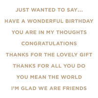 Spellbinders Glimmer Hot Foil Plate, Just Wanted to Say