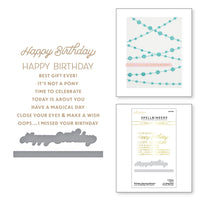 Spellbinders Glimmer Hot Foil Plate & Die, Birthday Celebrations - Birthday Unboxing