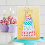 Spellbinders - Die - Birthday Celebrations - Topsy Turvy Cake