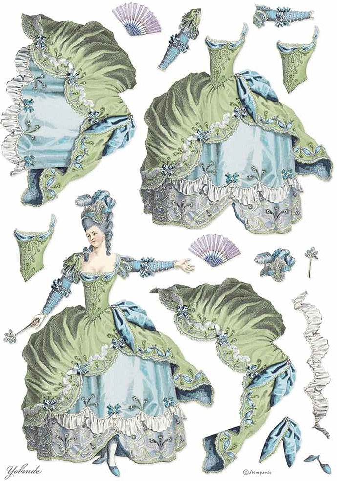 Princess Rice Paper Stamperia Rice Paper - Rice Paper, Princess Lady Green | Urbanscrapbook ...